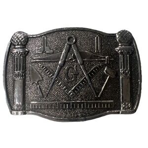 Masonic Freemason Belt Buckle Vintage 1981 Great American Buckle Co #868